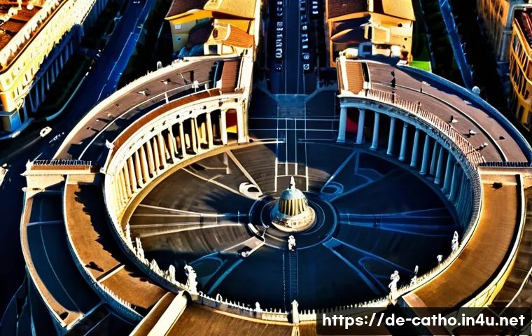 성 베드로 대성당의 건축사 - A majestic aerial view of St. Peter’s Basilica and St. Peter’s Square in Vatican City during golden ...